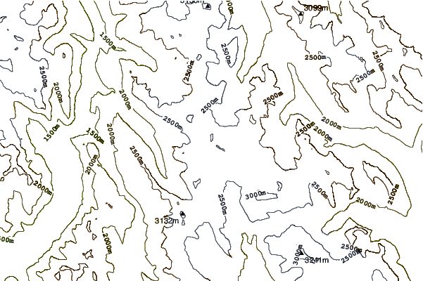 Mountain peaks around Mount Habel