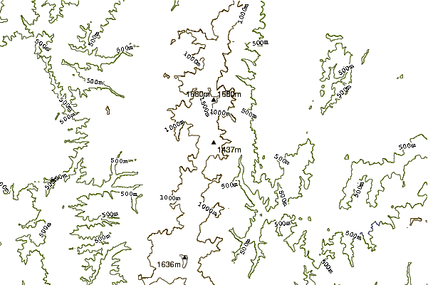 Mountain peaks around Mount Hachimori (Yūbari)