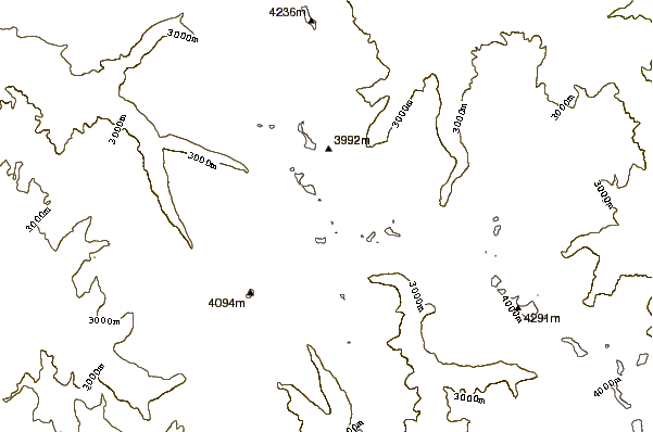 Mountain peaks around Mount Haeckel