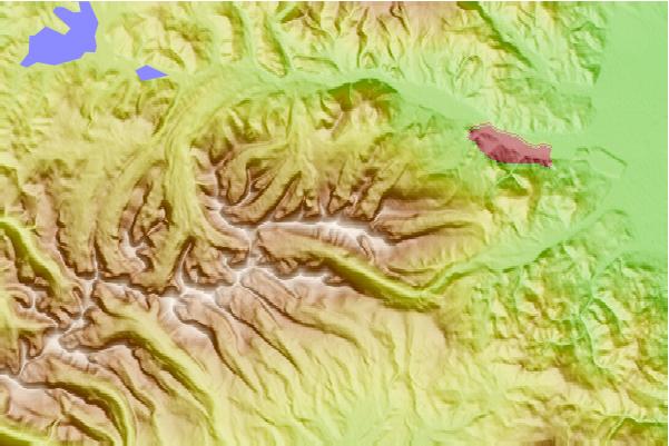 Surf breaks located close to Mount Haggin