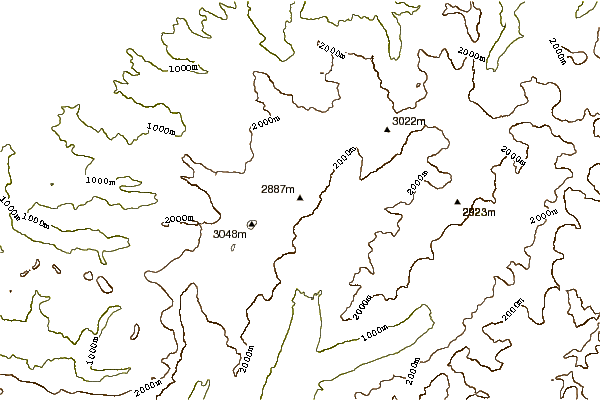 Mountain peaks around Mount Haidinger