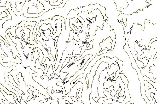 Mountain peaks around Mount Haig-Brown