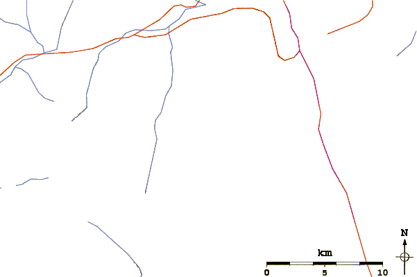 Roads and rivers around Mount Haig-Brown