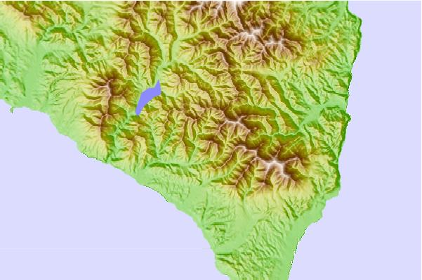 Surf breaks located close to Mount Hakamagoshi (Samani)