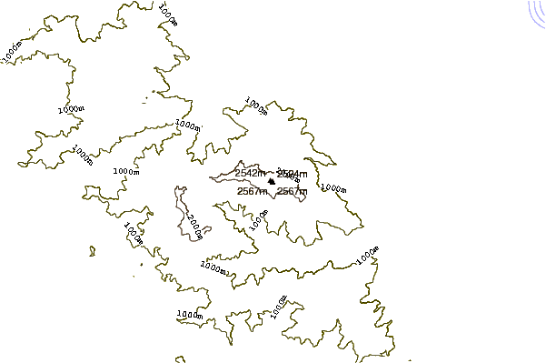 Mountain peaks around Mount Halcon