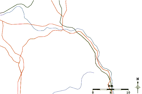 Roads and rivers around Mount Hale (New Hampshire)