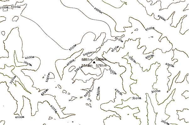 Mountain peaks around Mount Hanuman Tibba