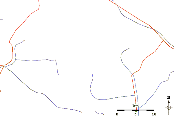 Roads and rivers around Mount Hanuman Tibba