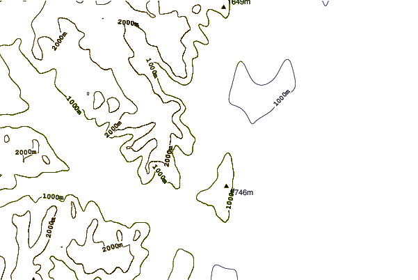 Mountain peaks around Mount Harcourt