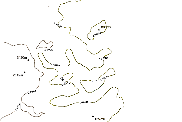 Mountain peaks around Mount Harker