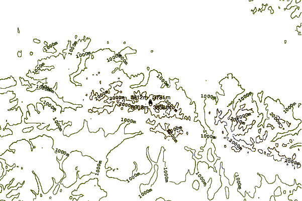 Mountain peaks around Mount Hayes