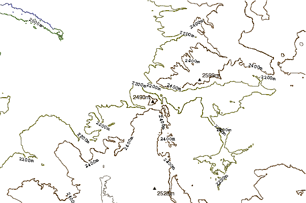 Mountain peaks around Mount Haynes