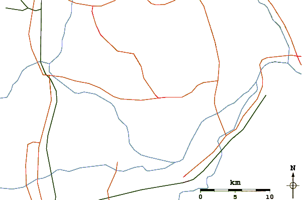 Roads and rivers around Mount Heng (恒山)