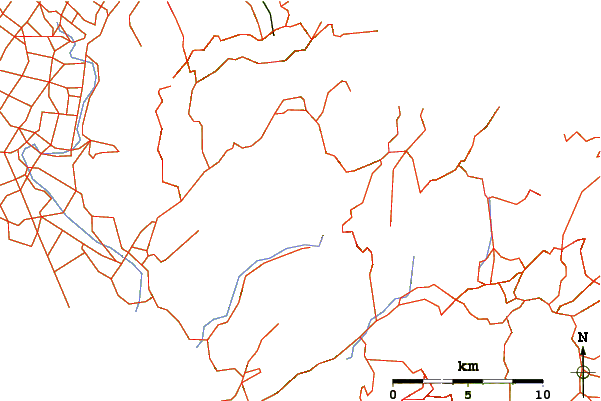 Roads and rivers around Mount Herbert or Ta Ahu Patiki