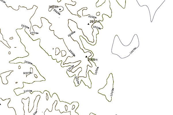 Mountain peaks around Mount Herschel