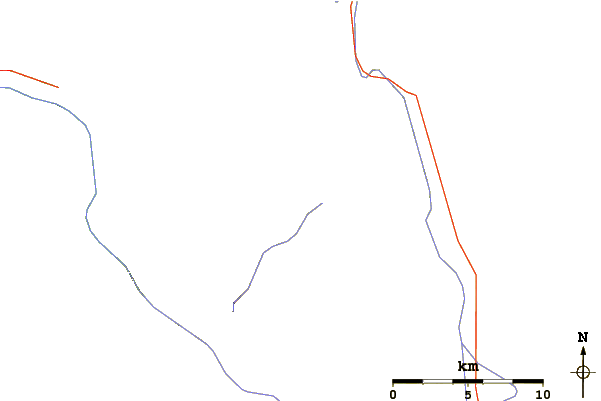 Roads and rivers around Mount Heyburn