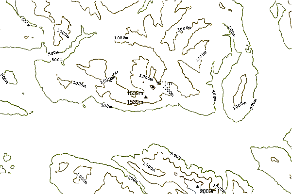 Mountain peaks around Mount Higgins East