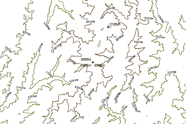 Mountain peaks around Mount Hijiri