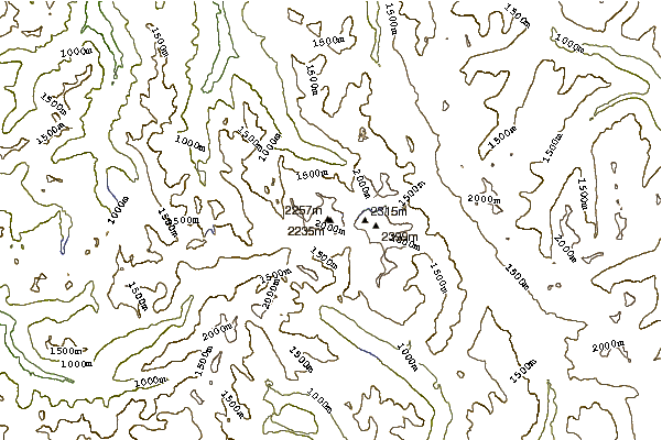 Mountain peaks around Mount Hinman