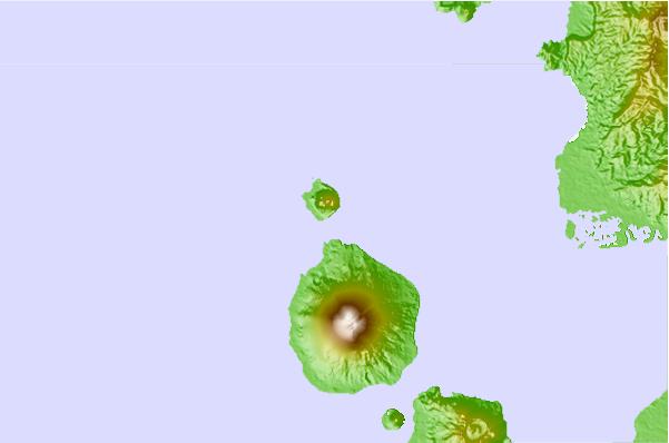 Surf breaks located close to Mount Hiri