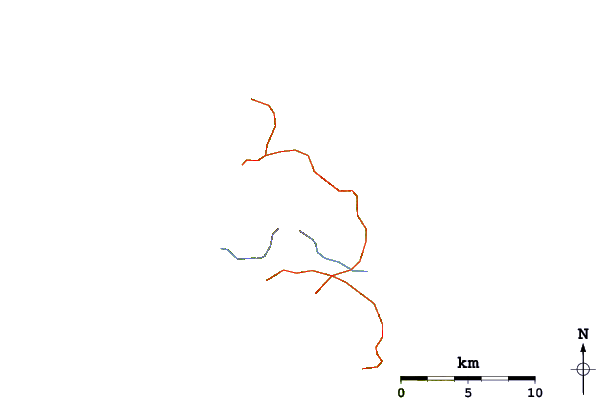 Roads and rivers around Hirakimata