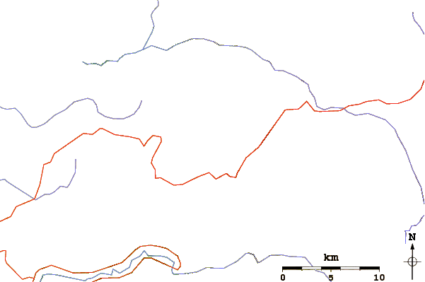 Roads and rivers around Mount Hoffmann