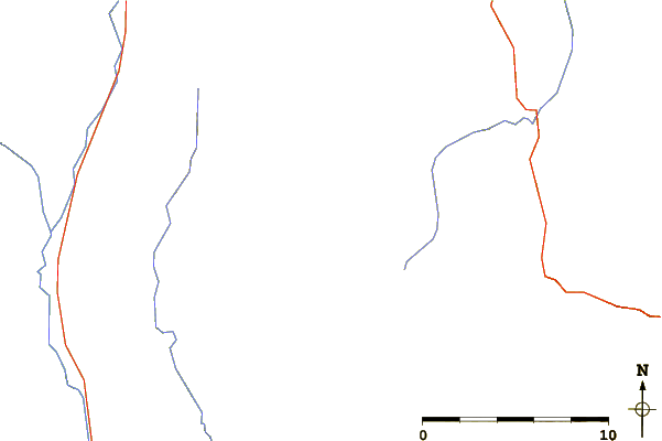 Roads and rivers around Mount Holcroft