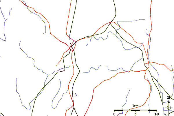 Roads and rivers around Mount Holyoke