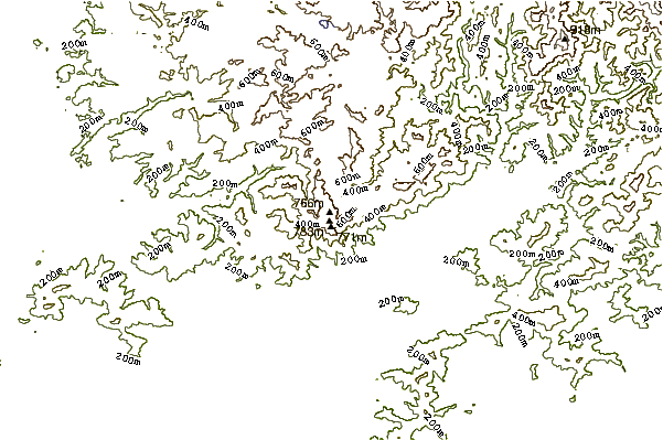 Mountain peaks around Mount Hongū