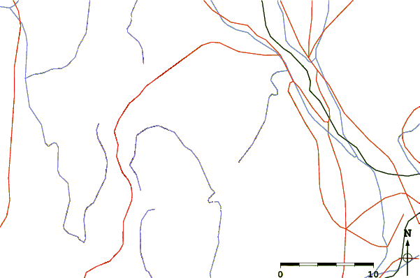 Roads and rivers around Mount Hōō