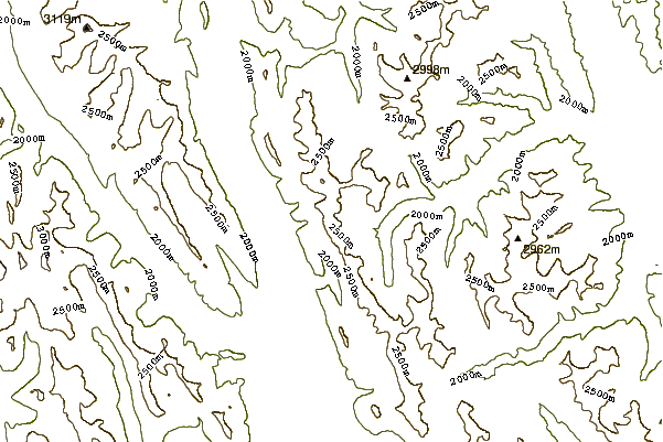 Mountain peaks around Mount Hood