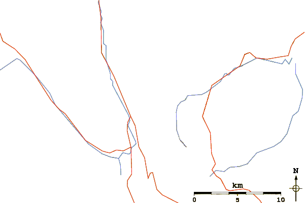 Roads and rivers around Mount Hood