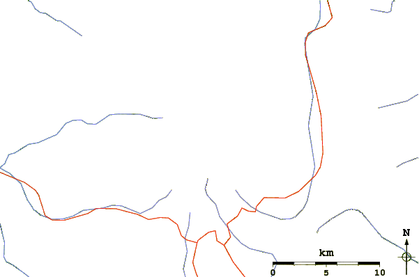 Roads and rivers around Mount Hood