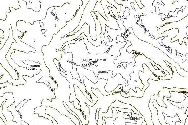 Mountain peaks around Mount Hooker (Canada)