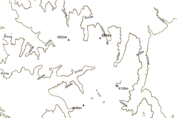 Mountain peaks around Mount Hopkins (California)