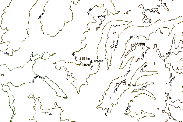 Mountain peaks around Mount Hornaday