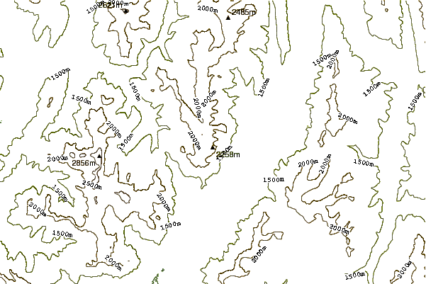 Mountain peaks around Mount Hosmer (British Columbia)