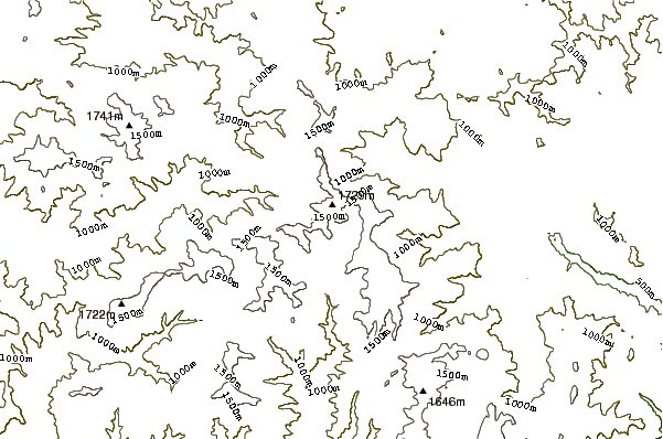 Mountain peaks around Mount Howitt