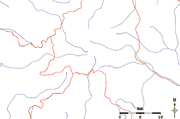 Roads and rivers around Mount Howitt