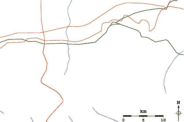 Roads and rivers around Mount Hua (华山)