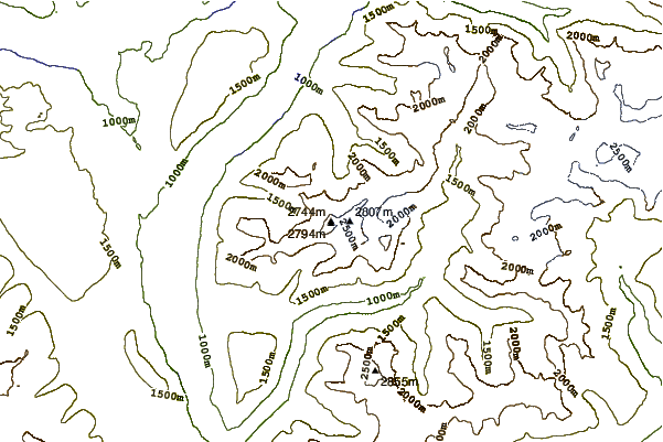 Mountain peaks around Mount Hugh Neave