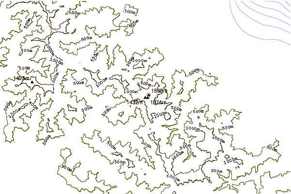 Mountain peaks around Mount Humboldt