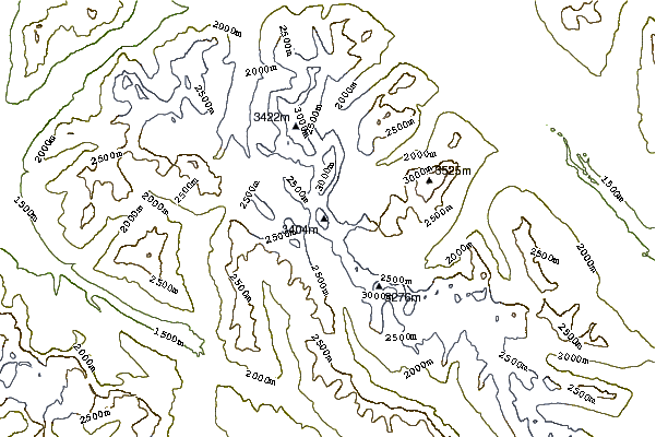 Mountain peaks around Mount Hungabee