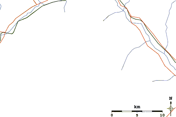 Roads and rivers around Mount Hungabee