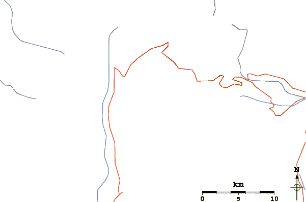 Roads and rivers around Mount Ida