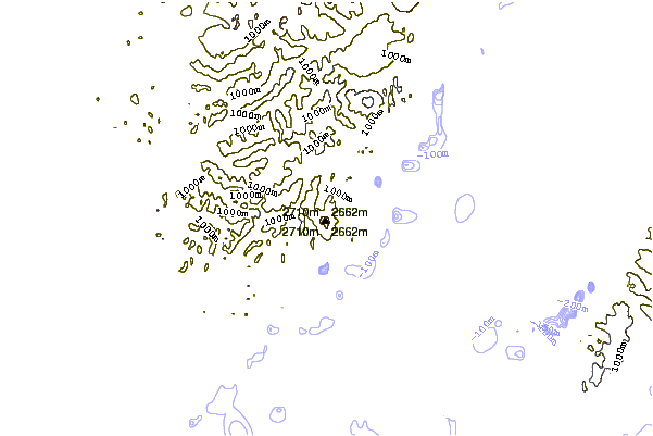 Mountain peaks around Mount Iliamna