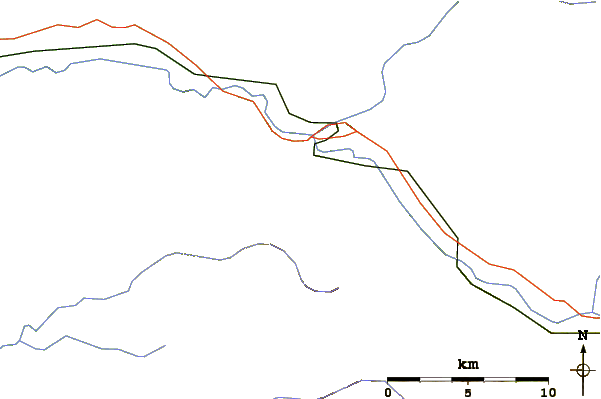 Roads and rivers around Mount Index