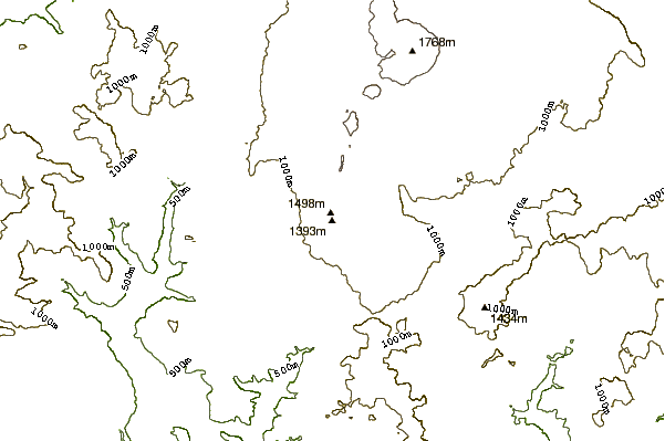 Mountain peaks around Mount Indian Heave