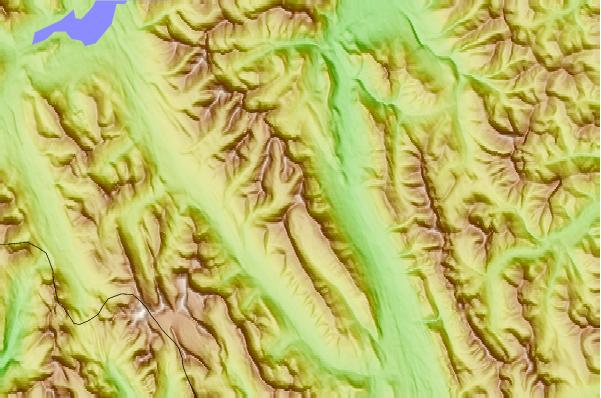 Surf breaks located close to Mount Inflexible