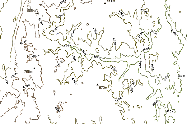 Mountain peaks around Mount Institute